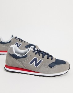 Серые кроссовки New Balance 393-Серый