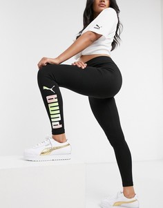 Черные леггинсы с логотипом Puma ESS+-Черный