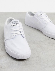Белые парусиновые кроссовки Nike SB Zoom Janoski Premium-Белый