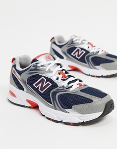 Темно-синие/серые кроссовки New Balance 530-Темно-синий
