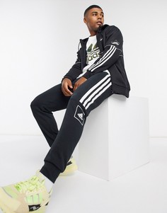 Черный худи adidas Originals Outline