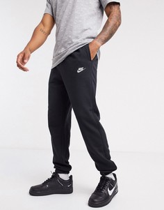 Черные повседневные джоггеры с кромкой манжетом Nike - Club-Черный