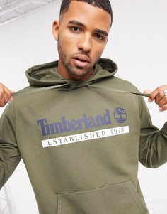 Худи темно-зеленого цвета Timberland Established 1973-Зеленый