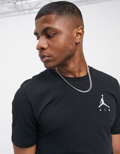 Черная футболка с вышивкой логотипа Nike Jordan-Черный