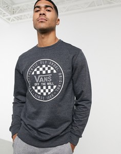 Черно-серый свитшот в клетку Vans-Черный