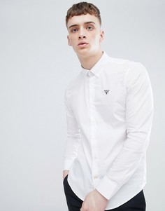 Белая приталенная рубашка из поплина Barbour-Белый