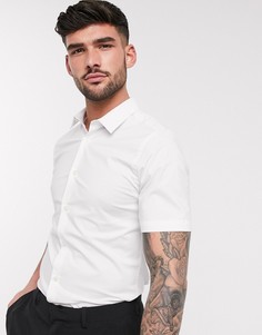 Однотонная рубашка с короткими рукавами French Connection-Белый