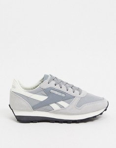 Серые кожаные кроссовки Reebok Classic-Серый