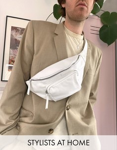 Белая сумка-кошелек через плечо с карманом ASOS DESIGN-Белый