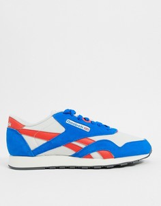 Синие нейлоновые кроссовки Reebok Classic-Синий