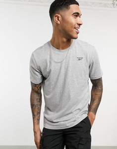 Серая футболка с логотипом Reebok Training-Серый