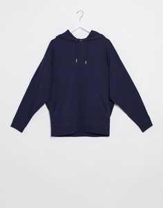 Oversized-худи темно-синего цвета ASOS DESIGN-Темно-синий