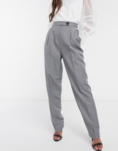 Брюки в винтажном стиле ASOS DESIGN-Серый