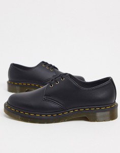 Черные туфли из искусственной кожи с 3 парами люверсов Dr Martens-Черный