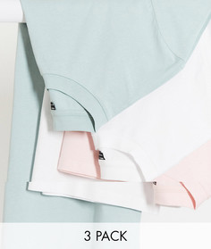 Набор из 3 свободных футболки из органического хлопка ASOS DESIGN - Скидка-Мульти