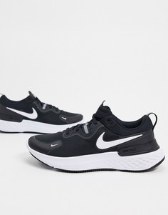 Черные кроссовки Nike Running React Miler-Черный