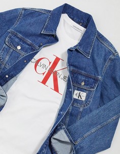 Джинсовая куртка в стиле 90-х Calvin Klein Jeans-Синий