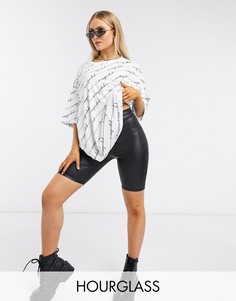 Черные шорты-леггинсы из искусственной кожи ASOS DESIGN Hourglass-Черный