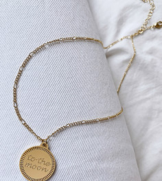 Покрытое 14-каратным золотом ожерелье с монетой Reclaimed Vintage inspired​​​​​​​-Золотой