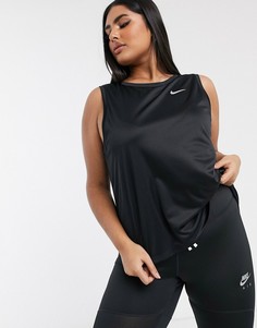 Черная майка Nike Running Miler-Черный