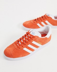 Кроссовки с белыми и голубыми вставками adidas Originals Gazelle-Красный