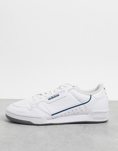 Бело-синие кроссовки adidas Originals Continental 80-Белый