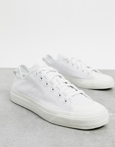 Белые парусиновые кроссовки adidas Originals Nizza RF-Серый