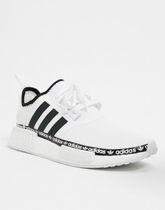 Белые кроссовки с отделкой adidas Originals NMD-R1-Черный
