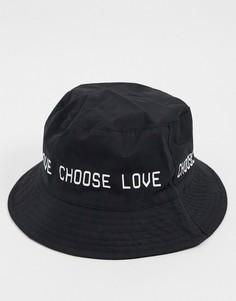 Панама с надписью "choose love" Boardmans-Черный