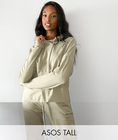 Спортивный костюм из худи и узких джоггеров ASOS DESIGN Tall-Зеленый