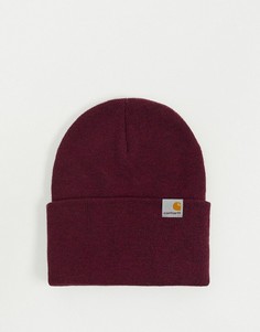 Бордовая шапка-бини Carhartt WIP-Фиолетовый