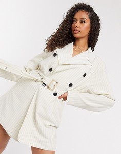 Белое платье-пиджак с запахом I Saw It First-Белый