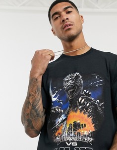 Черная футболка HUF X Godzilla-Черный