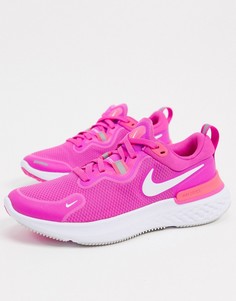 Розовые кроссовки Nike Running React Miler-Розовый