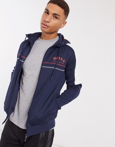 Худи на молнии BOSS Athleisure-Темно-синий