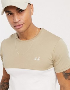 Светло-бежевая футболка Burton Menswear MB Collection-Светло-бежевый