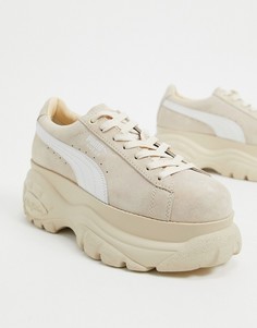Белые замшевые кроссовки Puma classic X buffalo-Белый