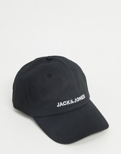 Черная бейсболка Jack & Jones-Черный