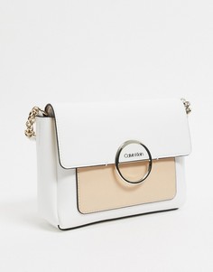 Белая сумка на плечо с кольцом Calvin Klein-Белый