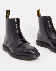 Черные ботинки с 8 парами люверсов Dr Martens​​​​​​​-Черный