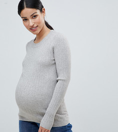 Тонкий джемпер в рубчик ASOS DESIGN Maternity-Светло-бежевый