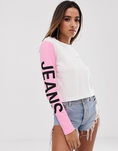 Футболка с принтом логотипа Calvin Klein Jeans-Белый