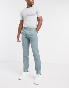 Брюки скинни шалфейно-зеленого цвета Burton Menswear-Зеленый