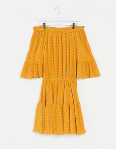 Ярусный сарафан мини в горошек ASOS DESIGN-Мульти