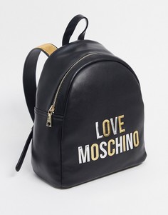 Черный рюкзак с логотипом Love Moschino