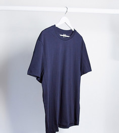 Темно-синяя футболка из органического хлопка ASOS DESIGN Plus-Темно-синий