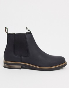 Черные кожаные ботинки челси Barbour-Черный