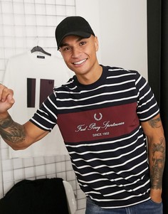 Синяя футболка с логотипом Fred Perry-Синий