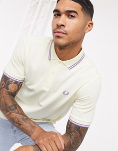 Желтое поло с двойным кантом Fred Perry-Желтый