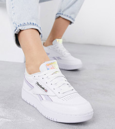 Лавандовые кроссовки с переливающейся отделкой Reebok Club C Double эксклюзивно для ASOS-Фиолетовый